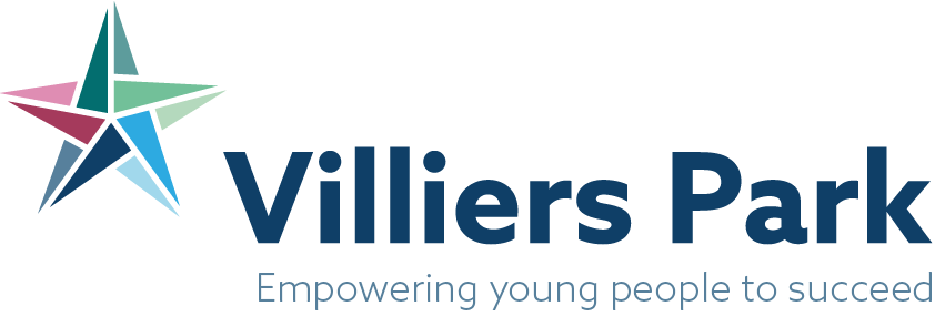 Villiers Park Educational Trust logo with teal, pink, and blue star icon and blue text