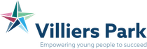Villiers Park Educational Trust logo with teal, navy, and pink star icon and blue text