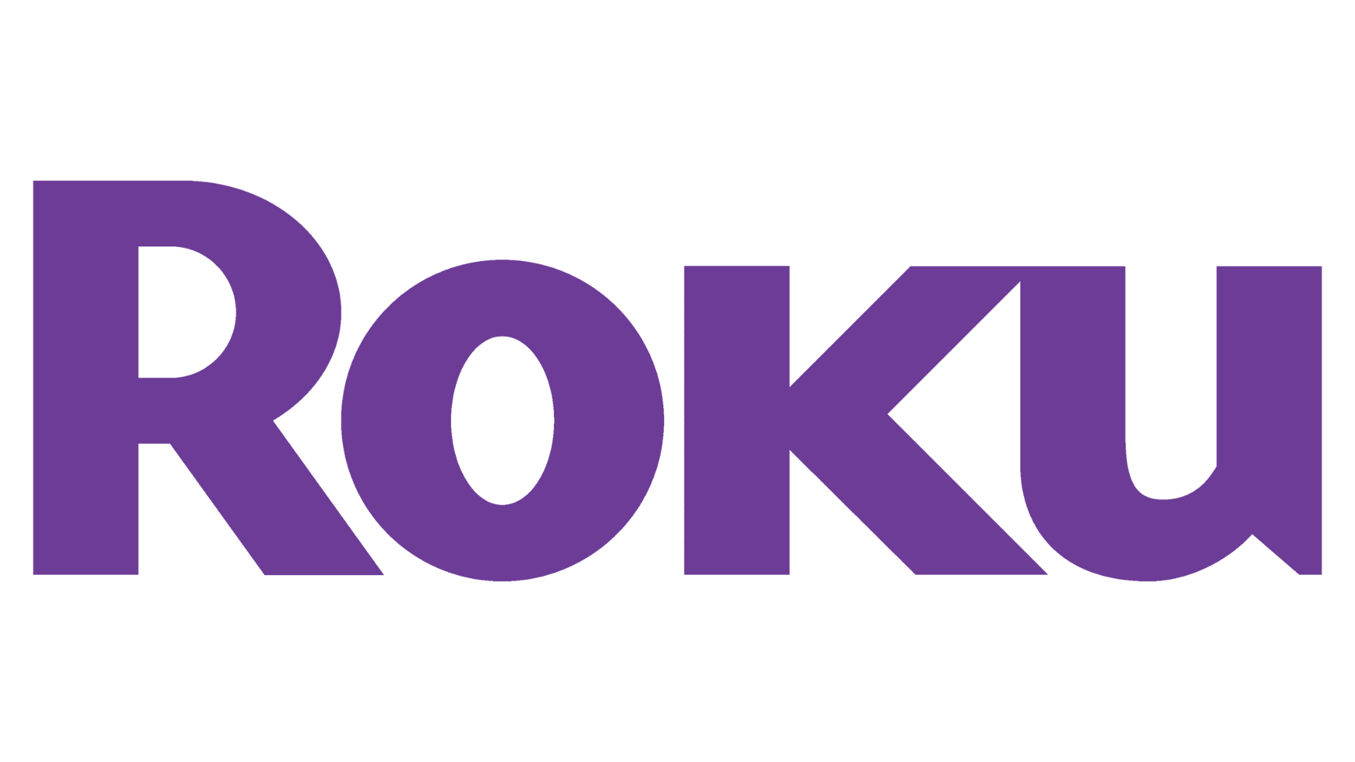 Purple Roku logo on a white background