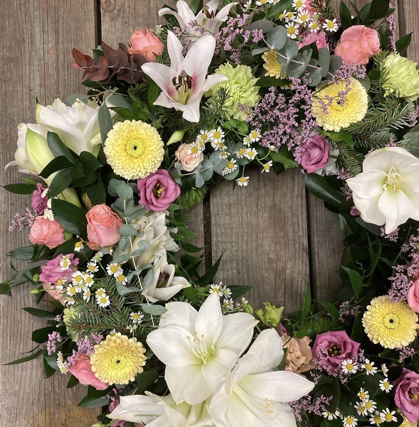 Blumenkranz für Beerdigungen