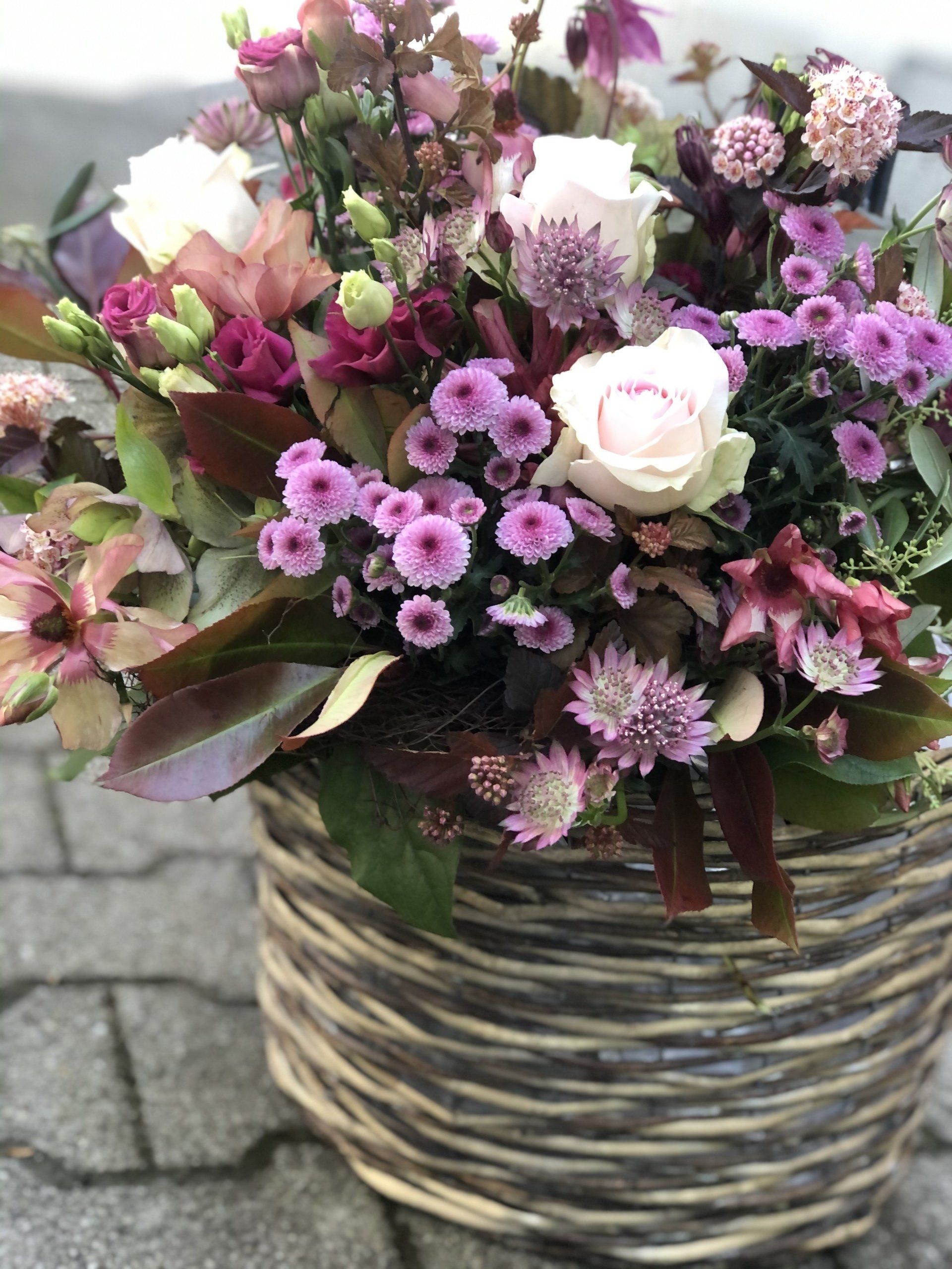Blumenkorb mauve