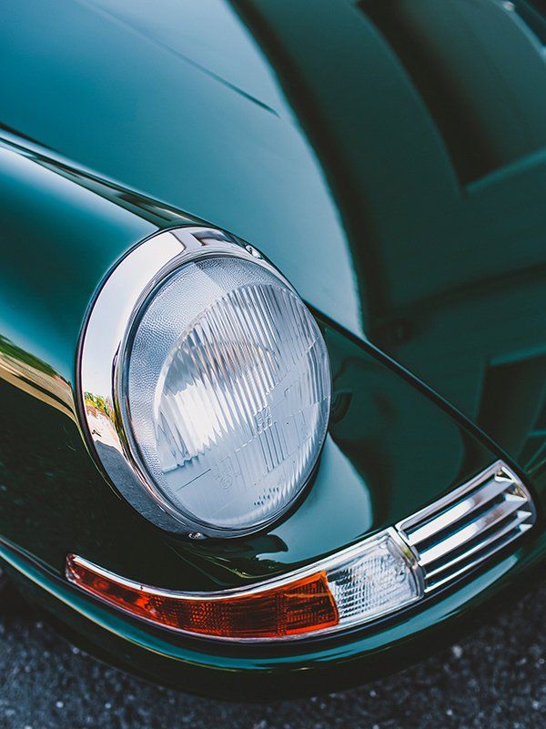 Porsche headlight at beneath the detailing lot