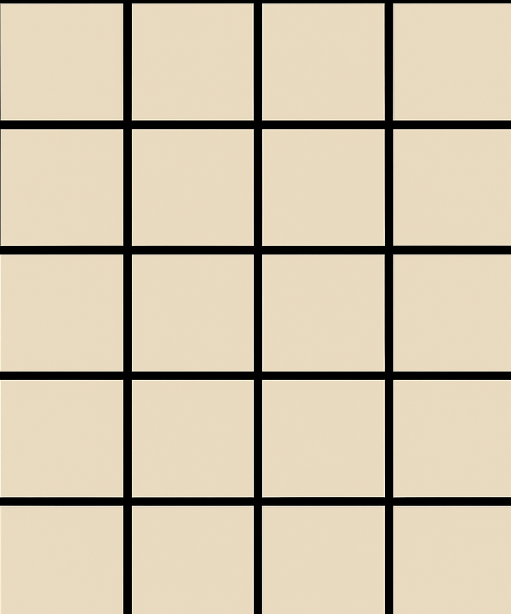 Grid of sixteen cream-colored squares with black grid lines.