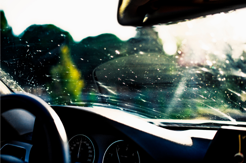 Glare Through Windshield