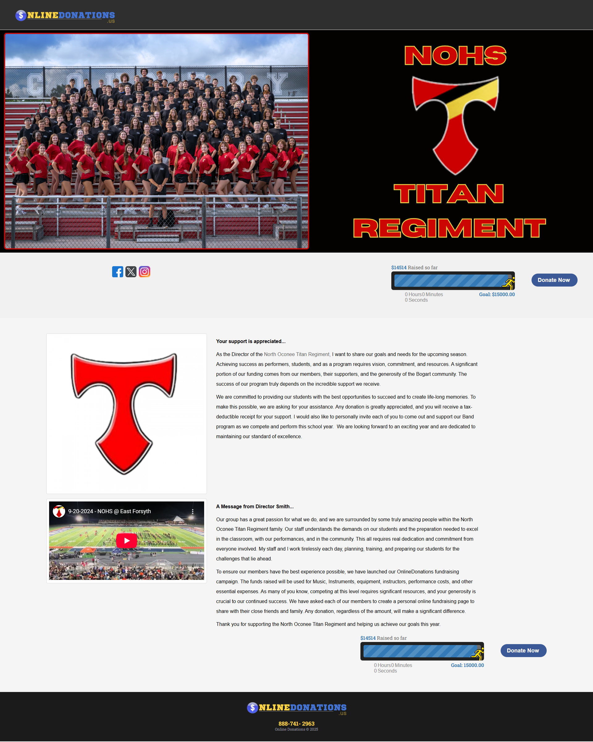 A web page for the noho titan regiment