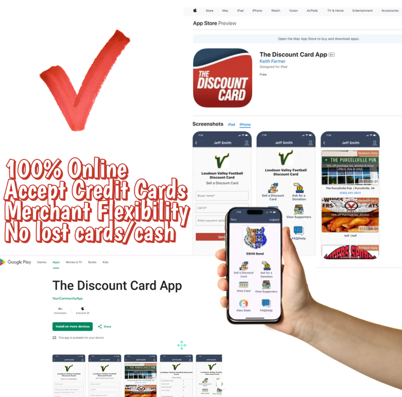 The Discount Card™ Digital App The Discount Card™ digital app Participant Dashboard . The Apple Store and Google Play Store featuring The Discount Card™ app