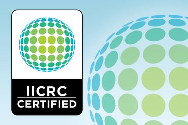 A logo that says iicrc certified on it