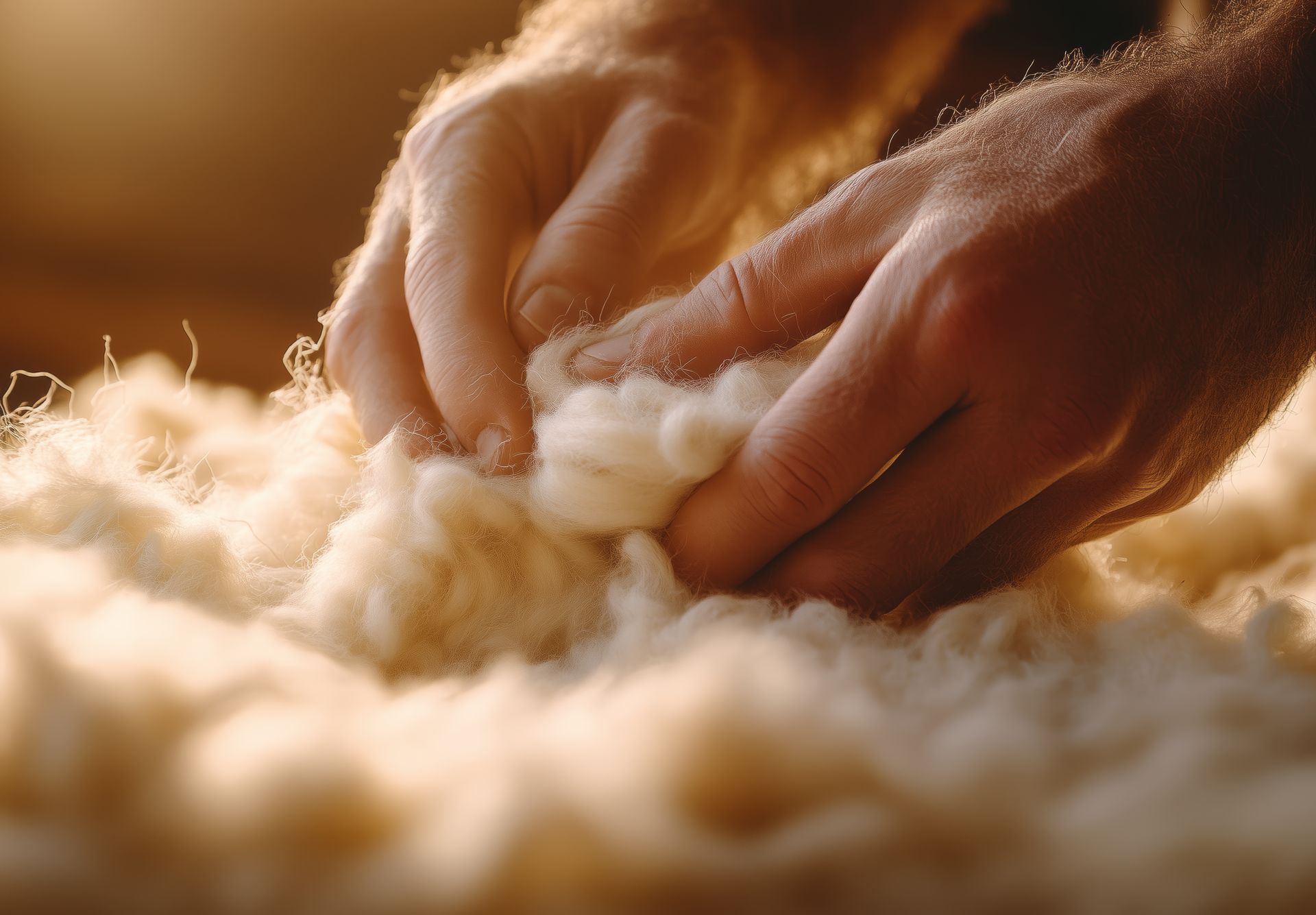 A person is holding a pile of wool in their hands, House of Wool and Cloth, Carcassonne, Fleur de Lys Retreats.