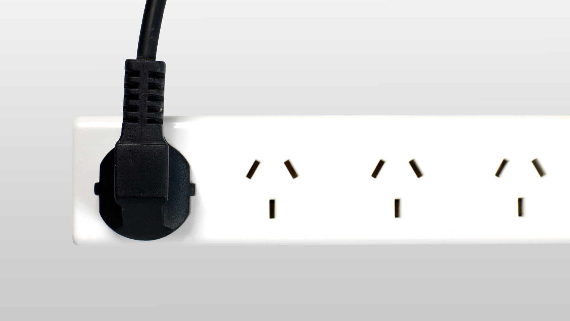 plugging in an electrical appliance