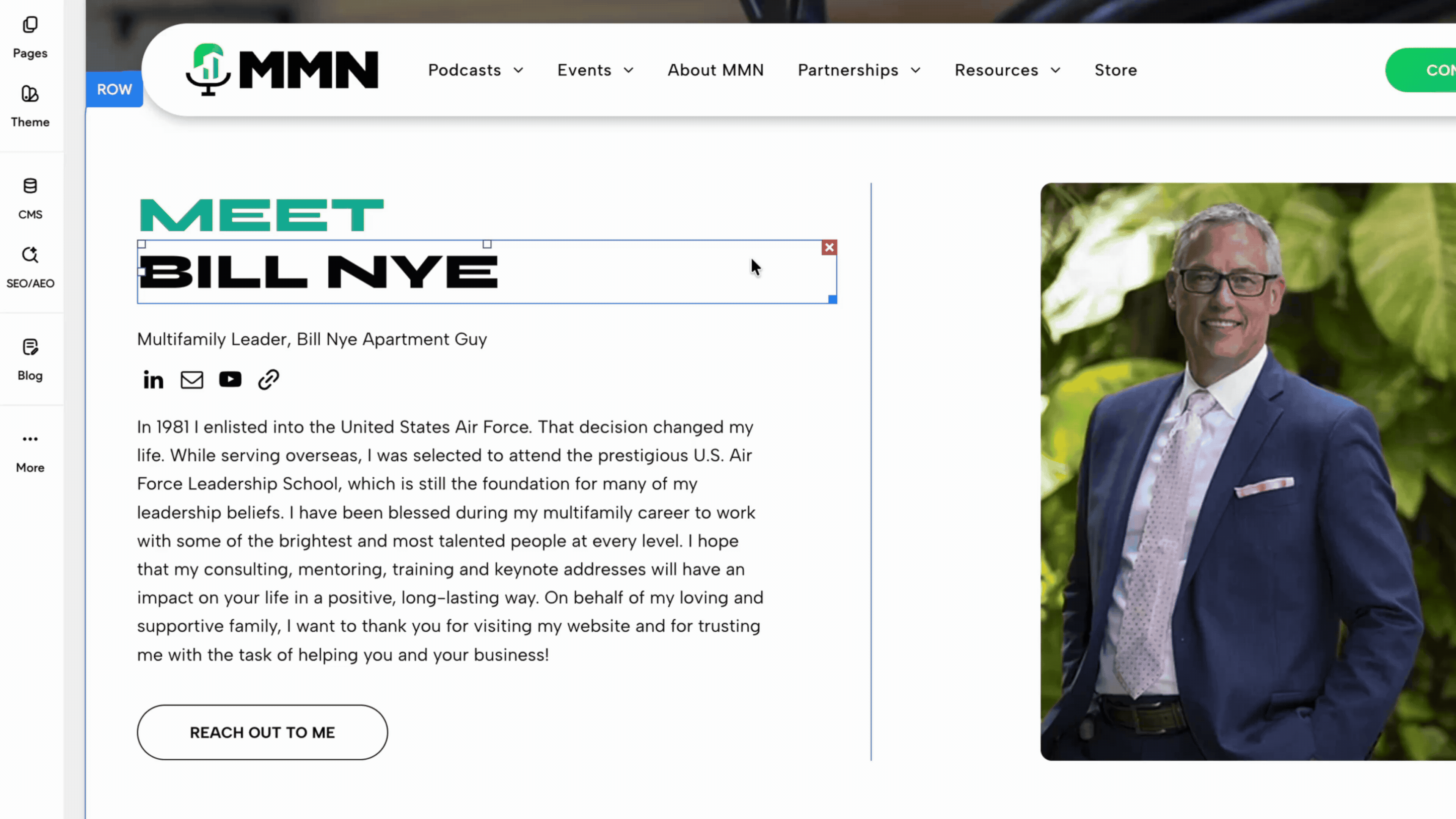 Multifamily Breakfast Club Website Flexible Content Control