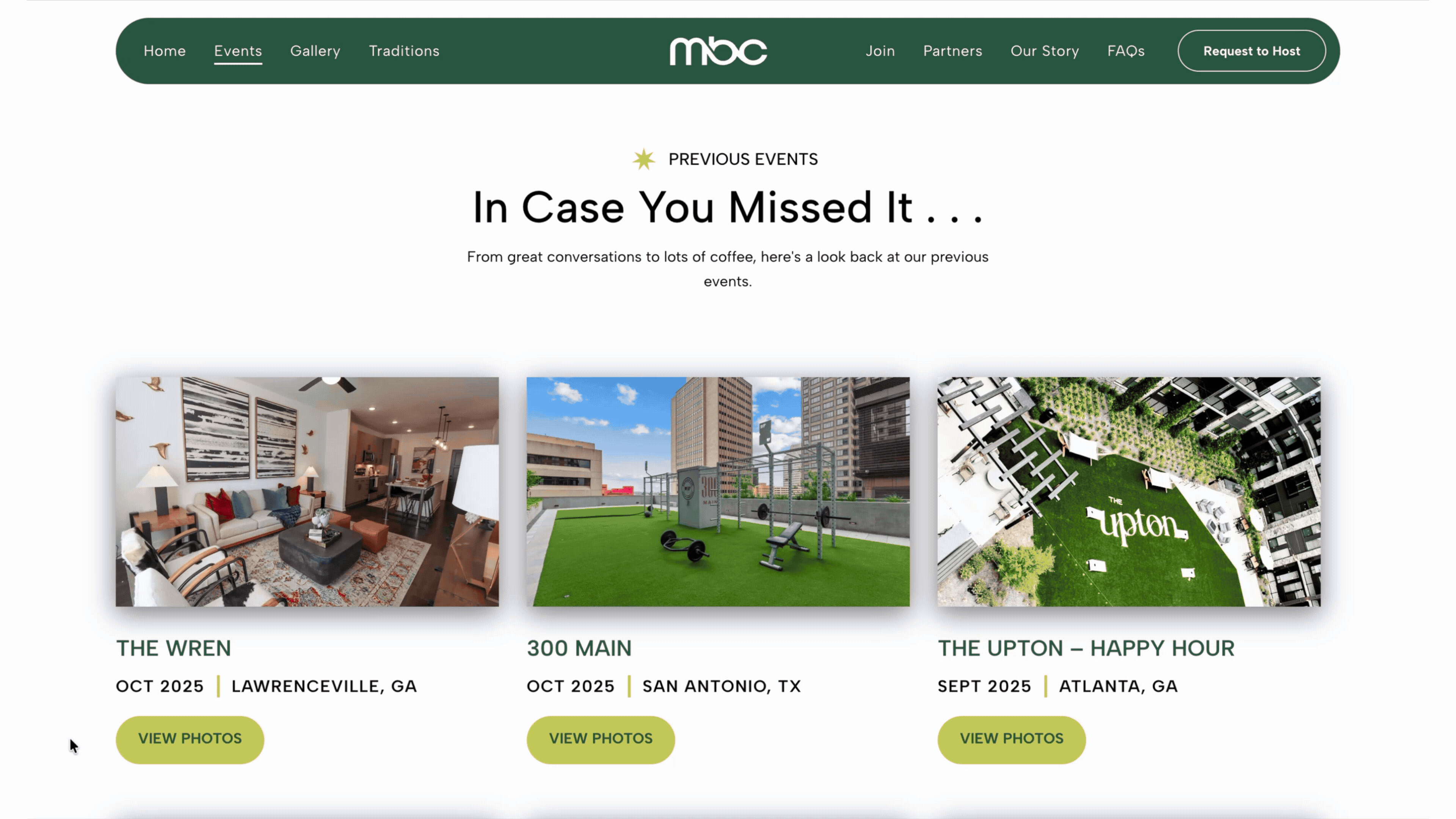 Multifamily Breakfast Club Website Flexible Content Control
