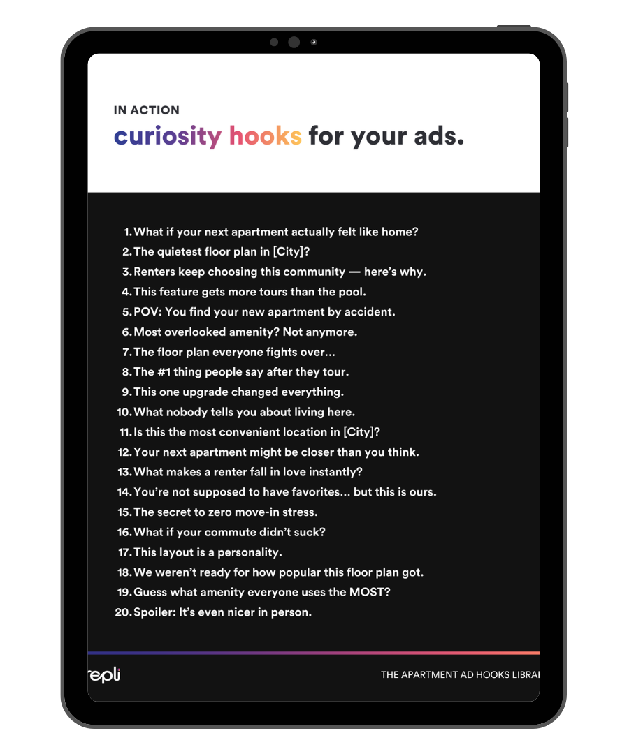 A tablet display shows a list of 20 