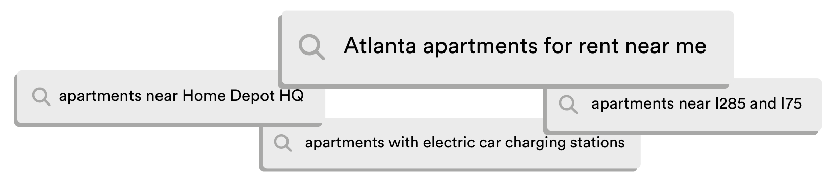 A google search for atlanta apartments for rent near me