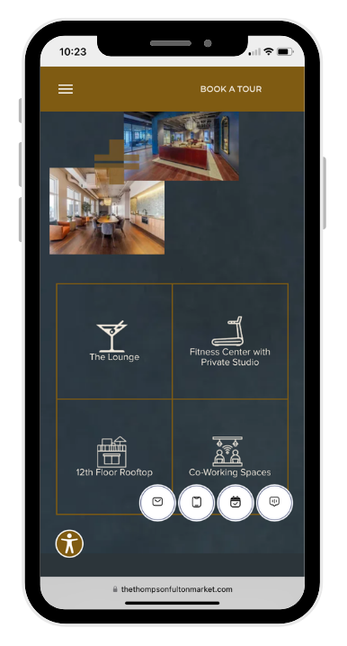 A cell phone with a screenshot of a gym app on it.