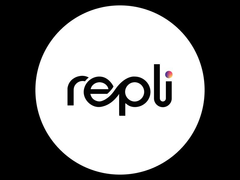 Repli Secondary Logo Over White Background