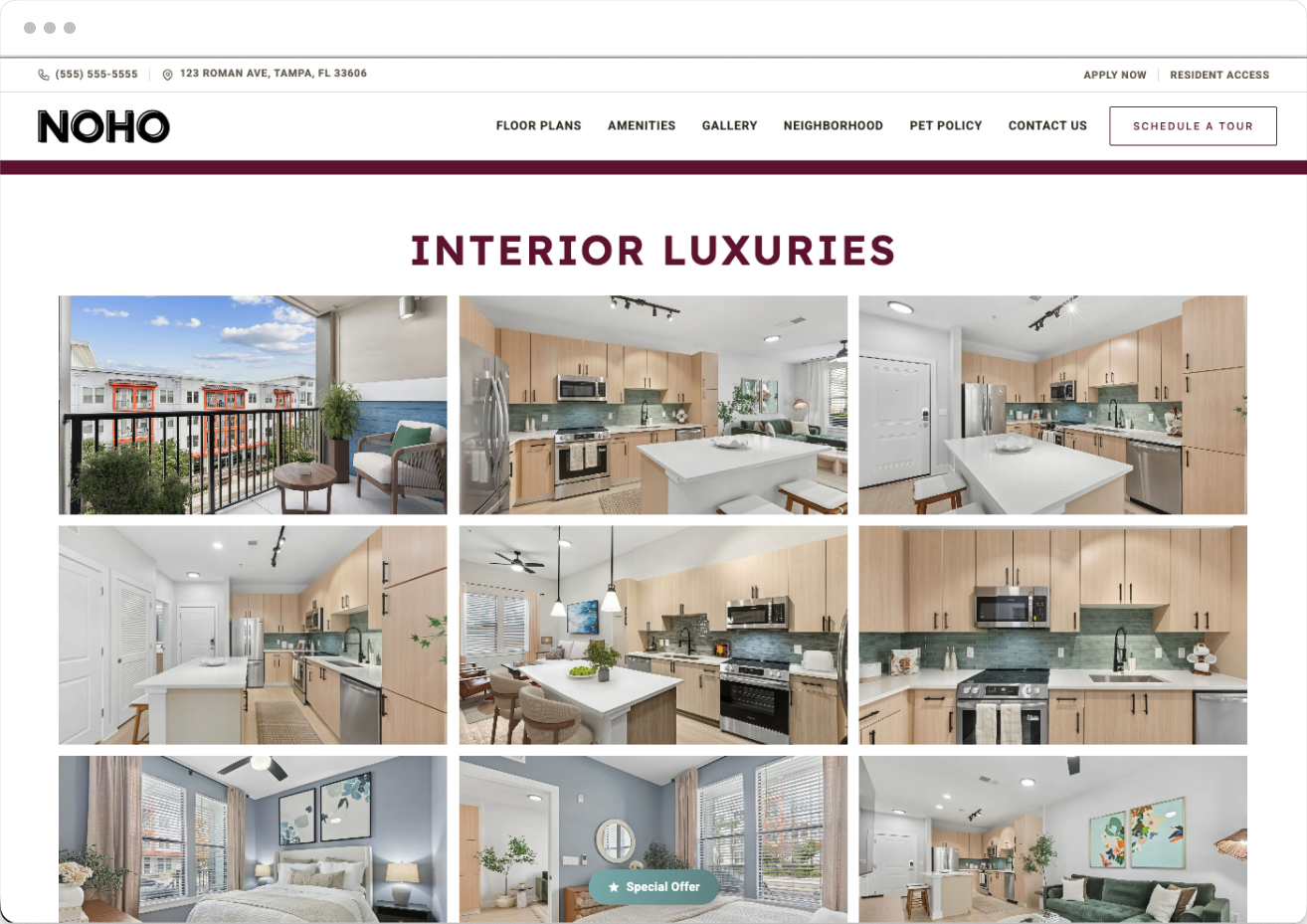Gallery Page of Noho Property Website Theme