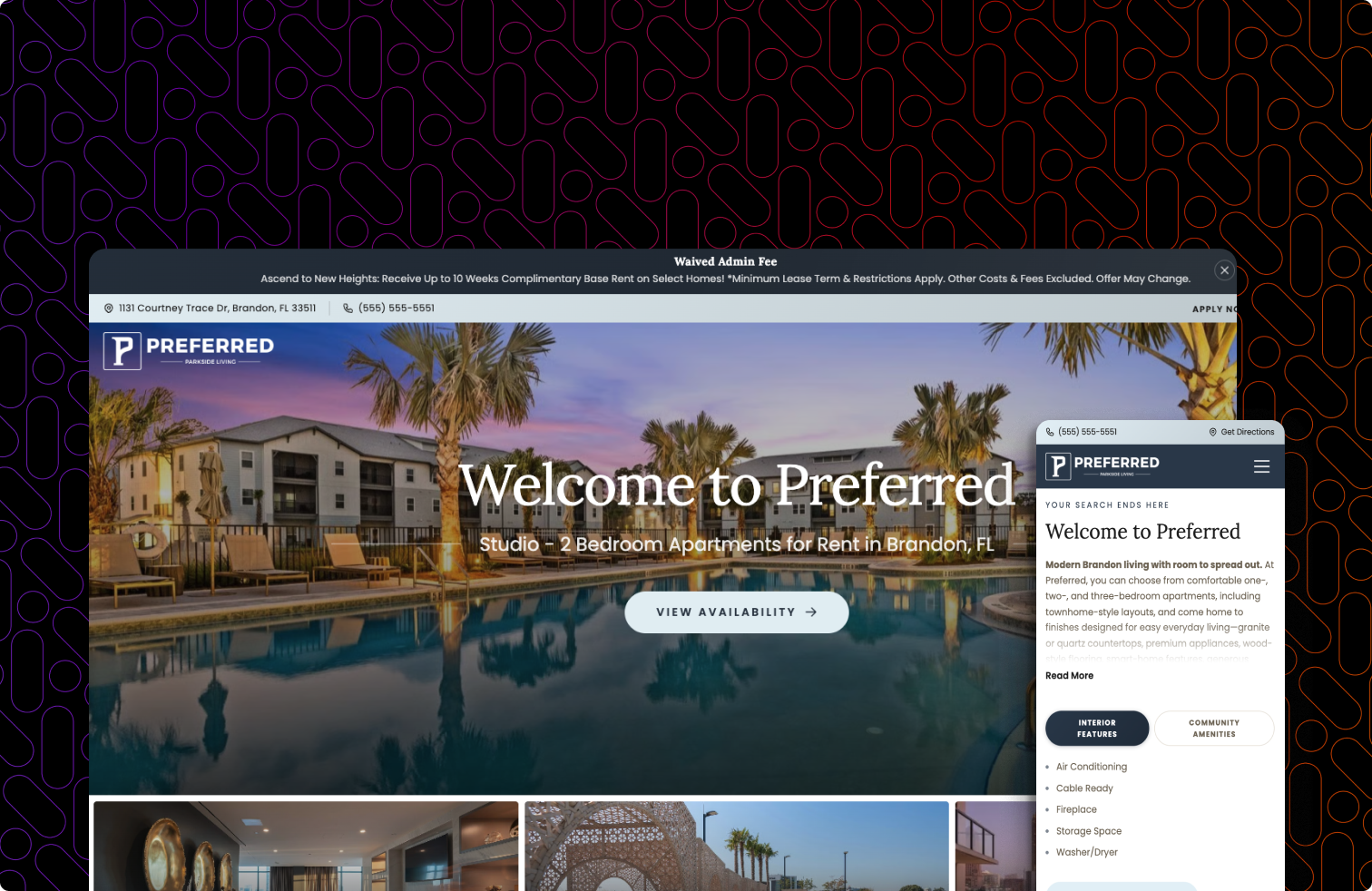 A website for a real estate company called settle in at the heart of atlanta.