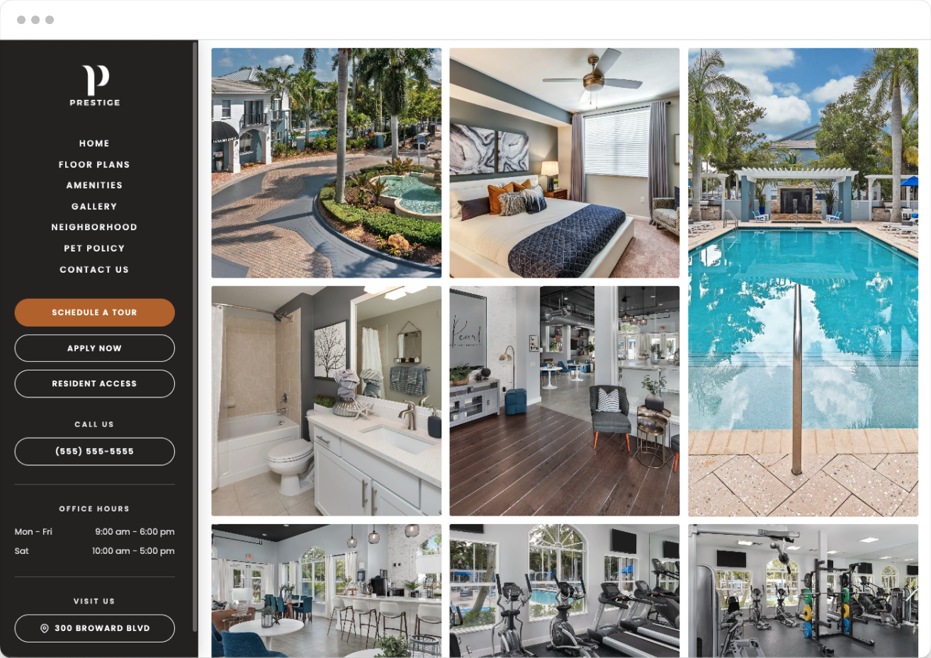 Gallery Page of Prestige Property Website Theme