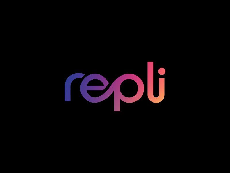 Repli Primary Logo Over Black Background