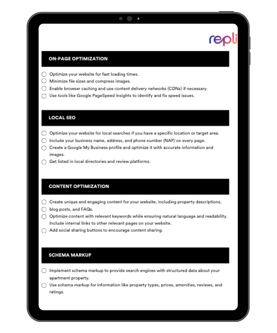 SEO Checklist Sample