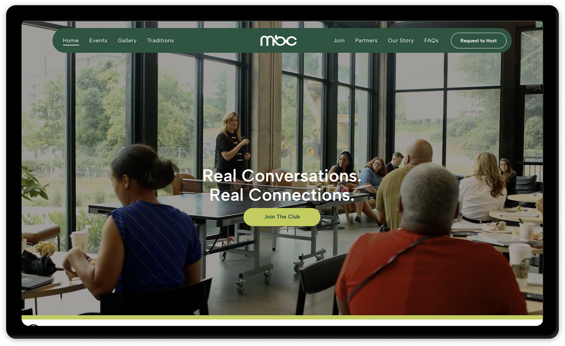Multifamily Breakfast Club Website Desktop View