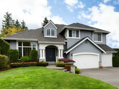 new home with three car garage in West River