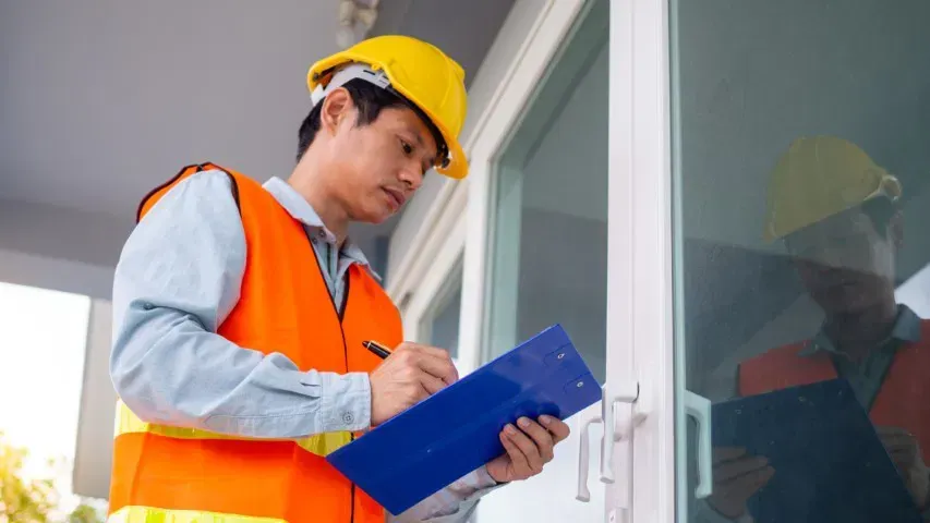 checking on items during a home appraisal