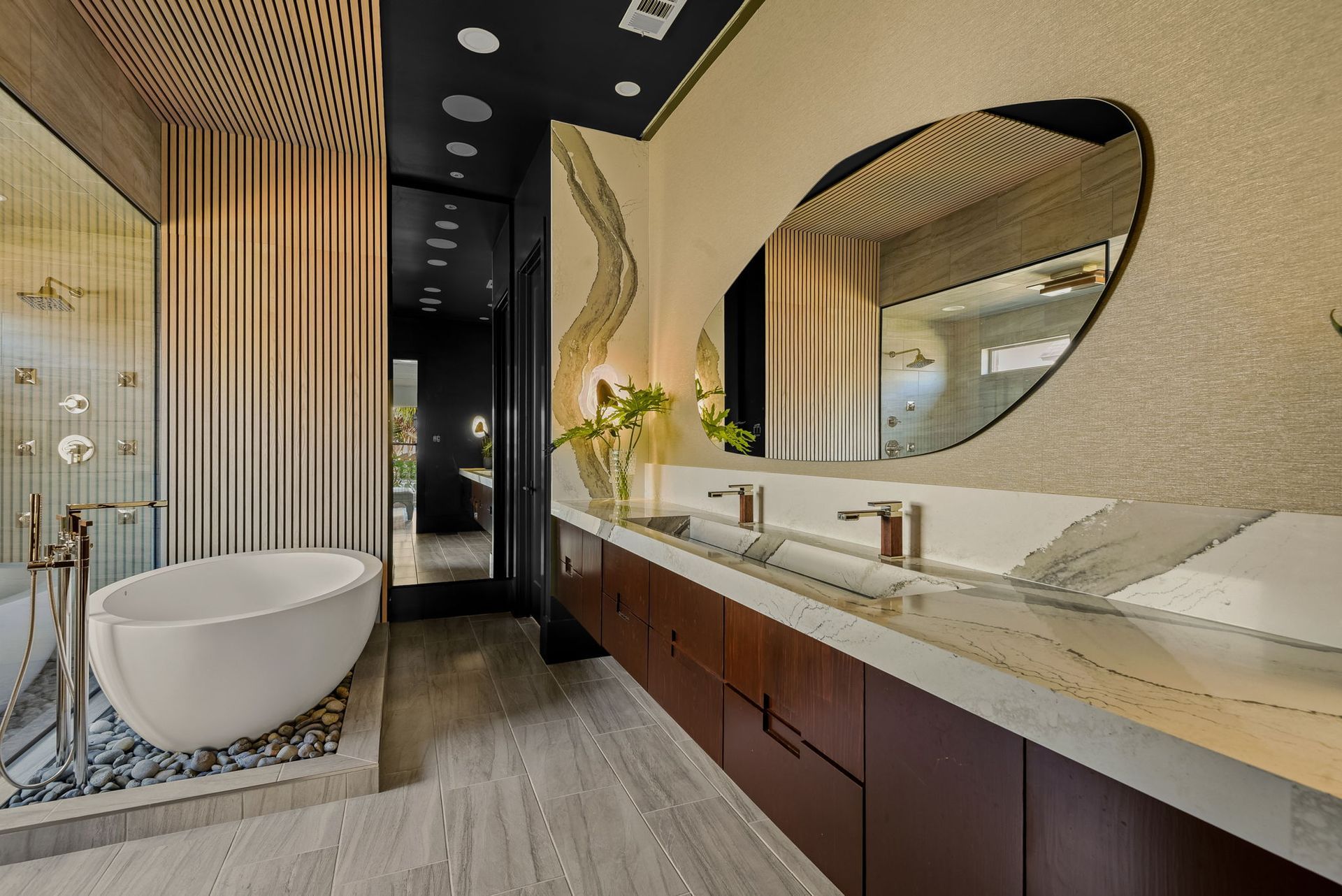 Bold and Dramatic Quartz or Marble Countertops