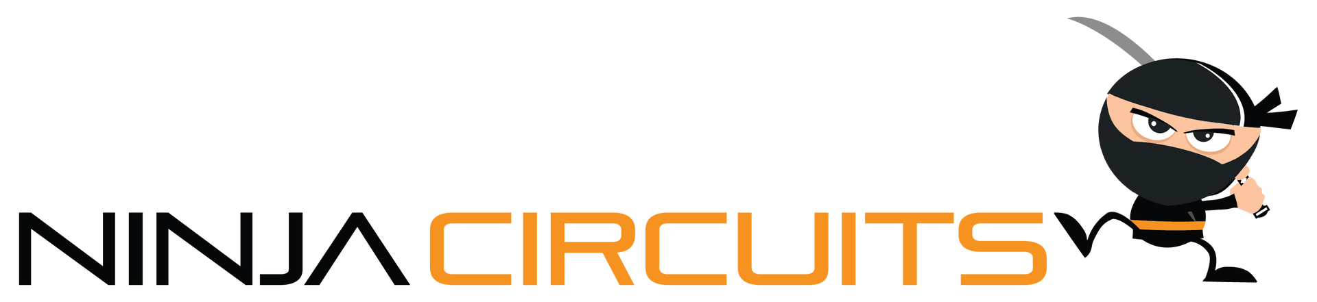 Ninja Circuits logo with ninja mascot, symbolizing fast, high-quality PCB prototyping services
