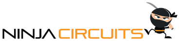 Ninja Circuits logo with ninja mascot, symbolizing fast, high-quality PCB prototyping services