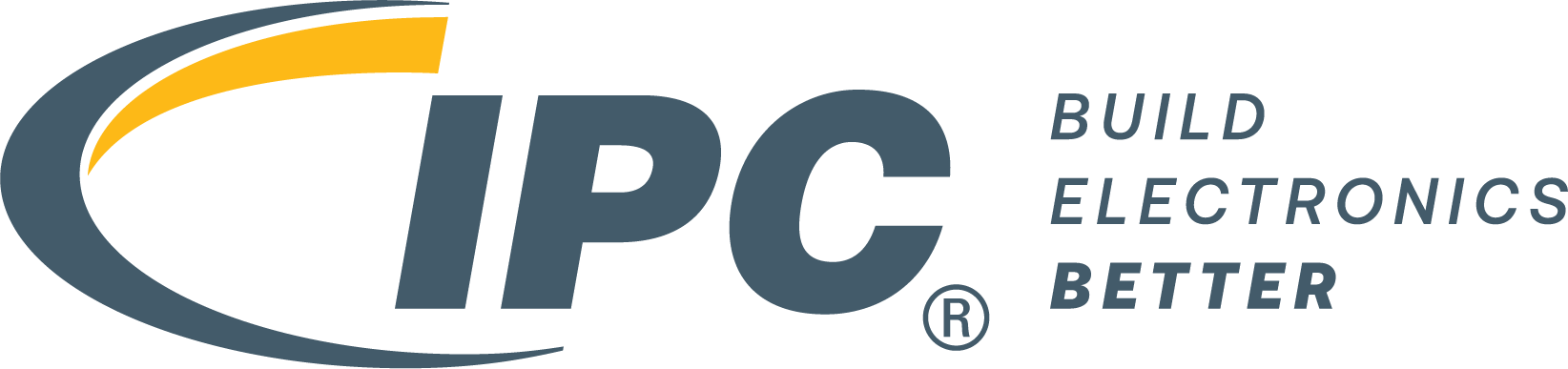 IPC certified logo representing industry standards for quality PCB assembly and electronics