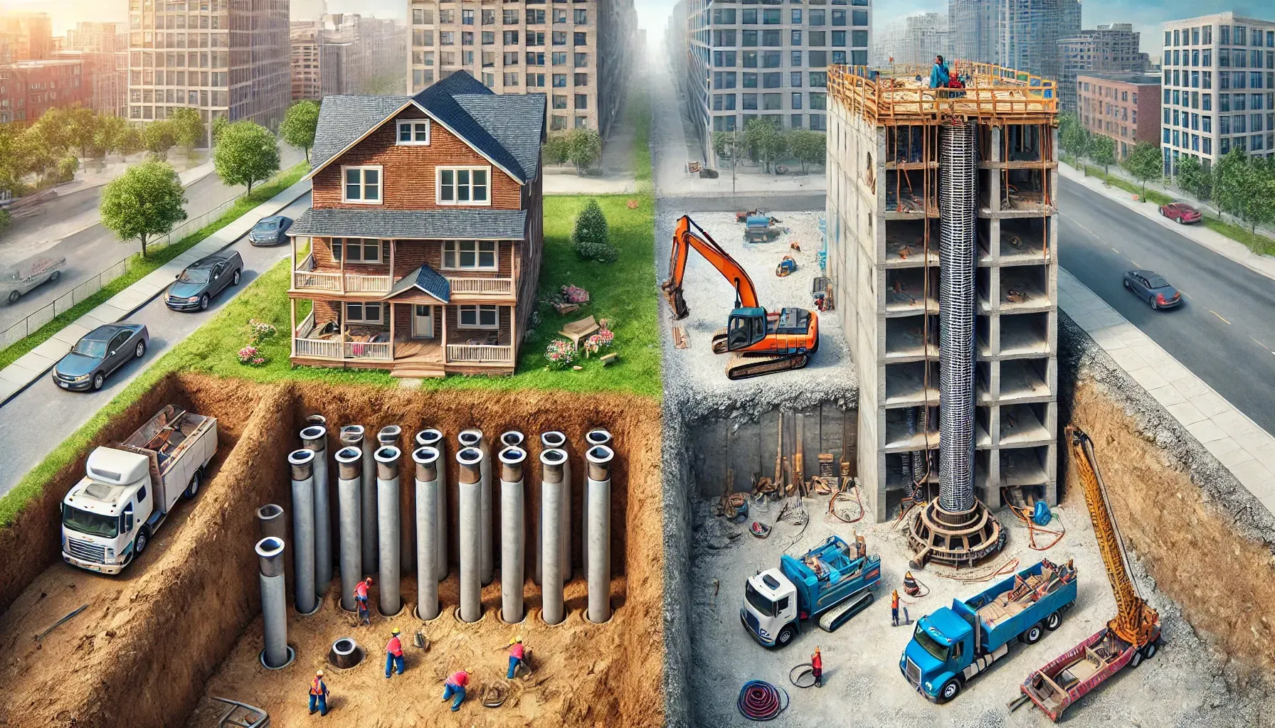 Commercial vs Residential Helical Piers