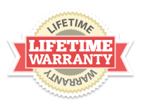 Lifetime Warranty Badge signifies a commitment to lifetime product or service quality assurance.