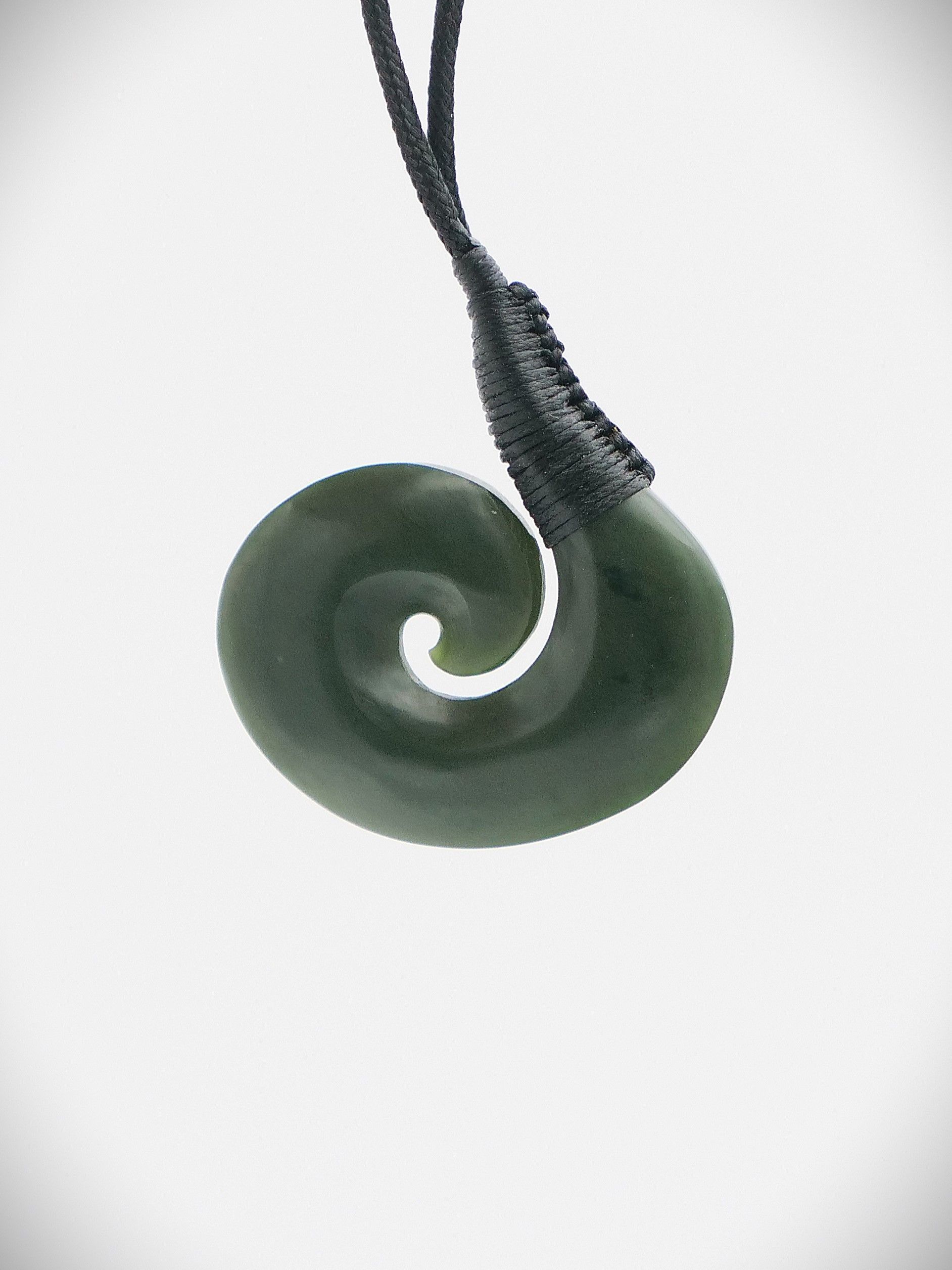 Hei Matau greenstone pendant