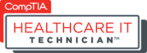 CompTIA Healthcare IT Technician certification badge.