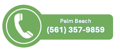 A green button with a phone icon and the phone number for palm beach.
