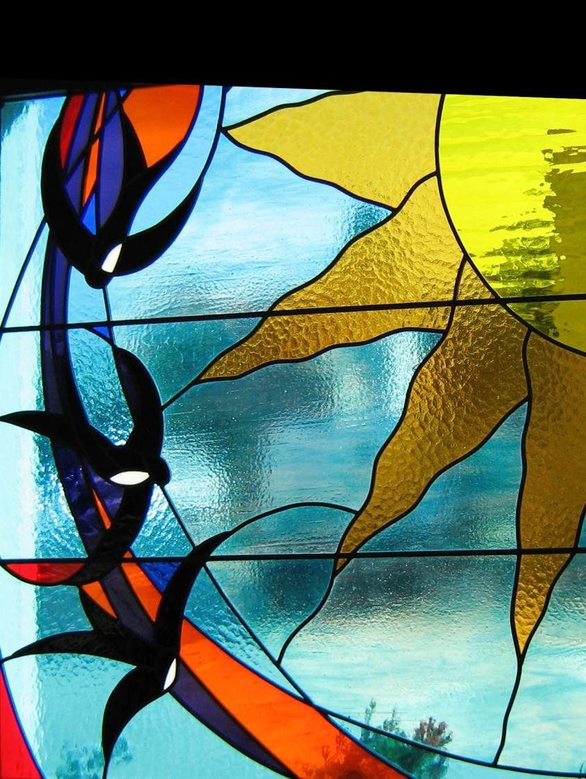 Vetrata colorata decorativa