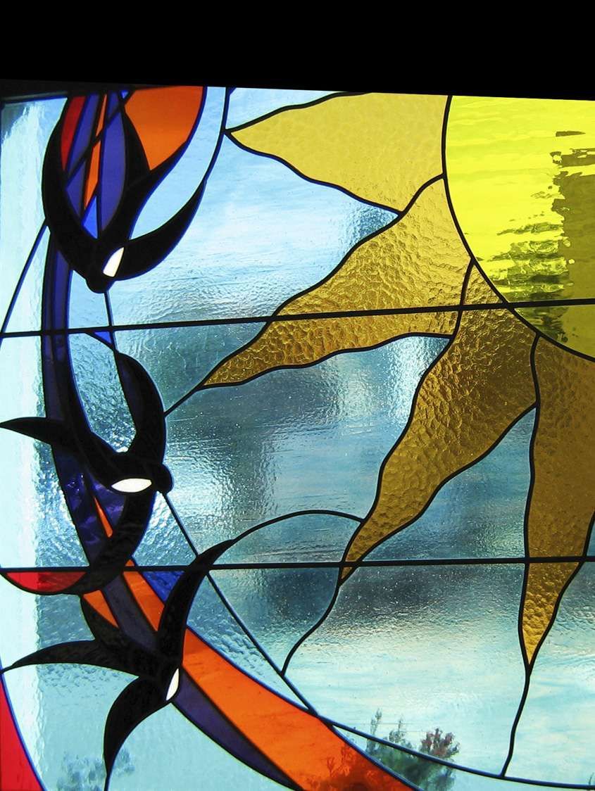 Vetrata artistica sacra colorata