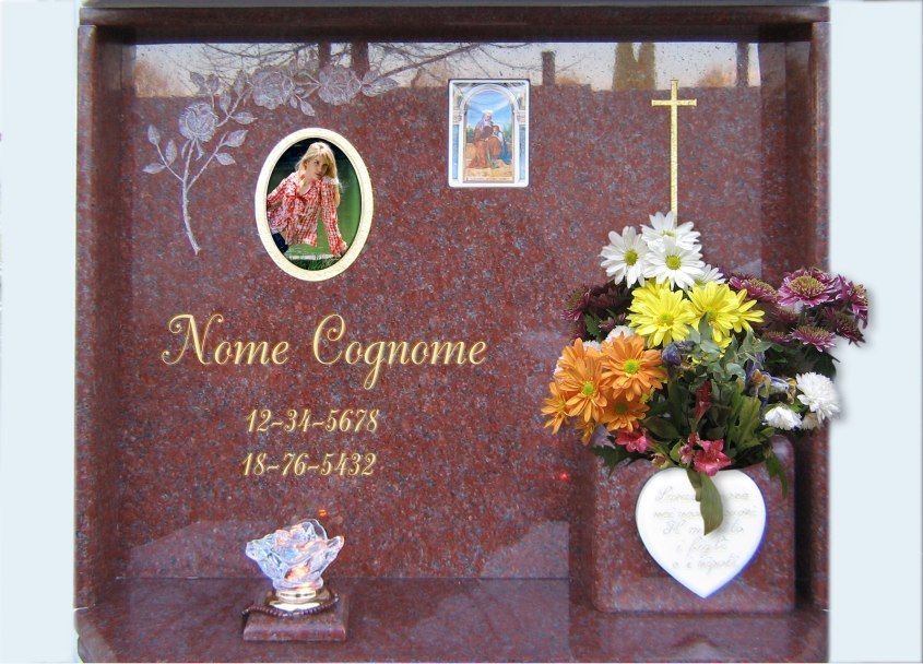 Lapide in marmo rosso