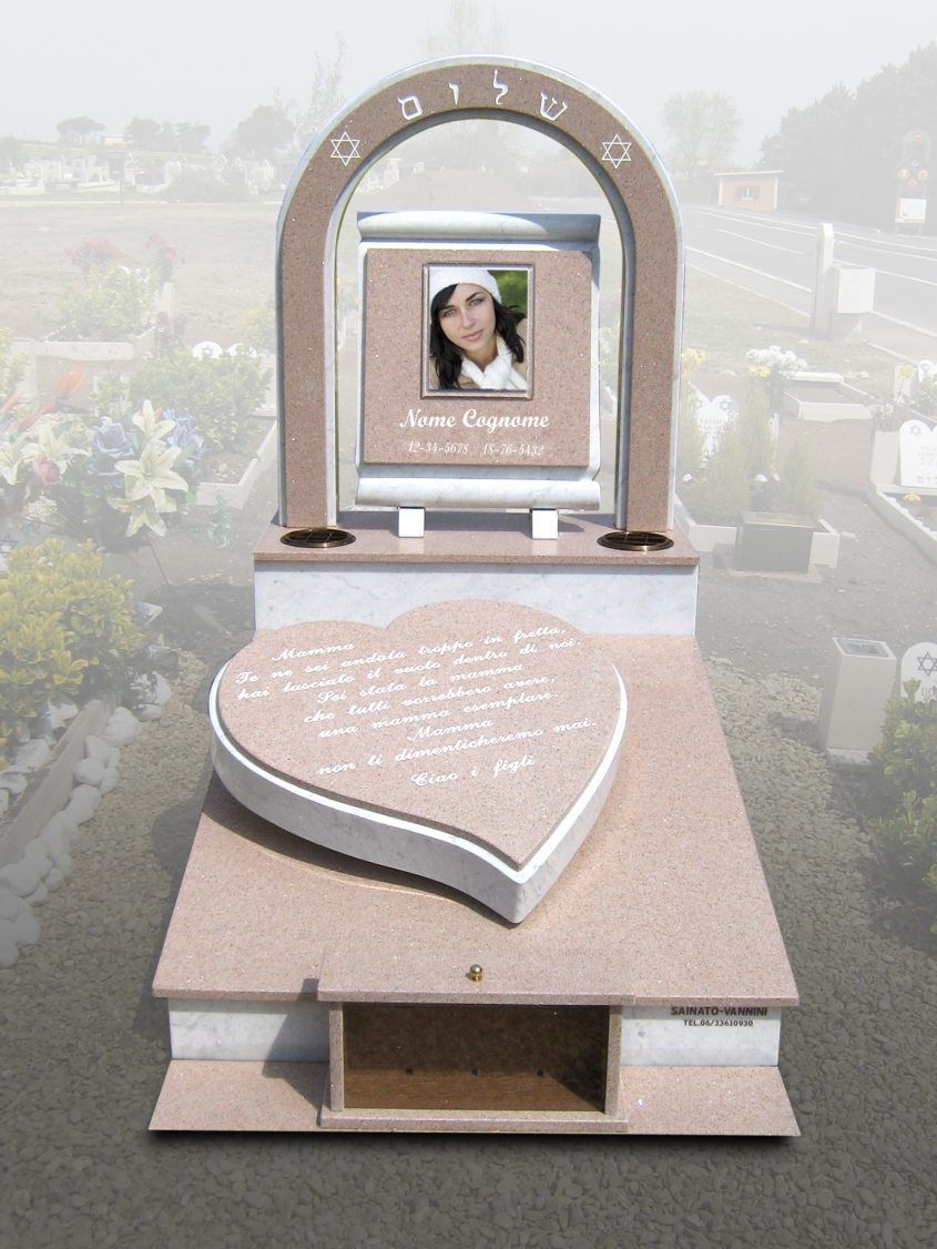 Monumento funebre con cuore
