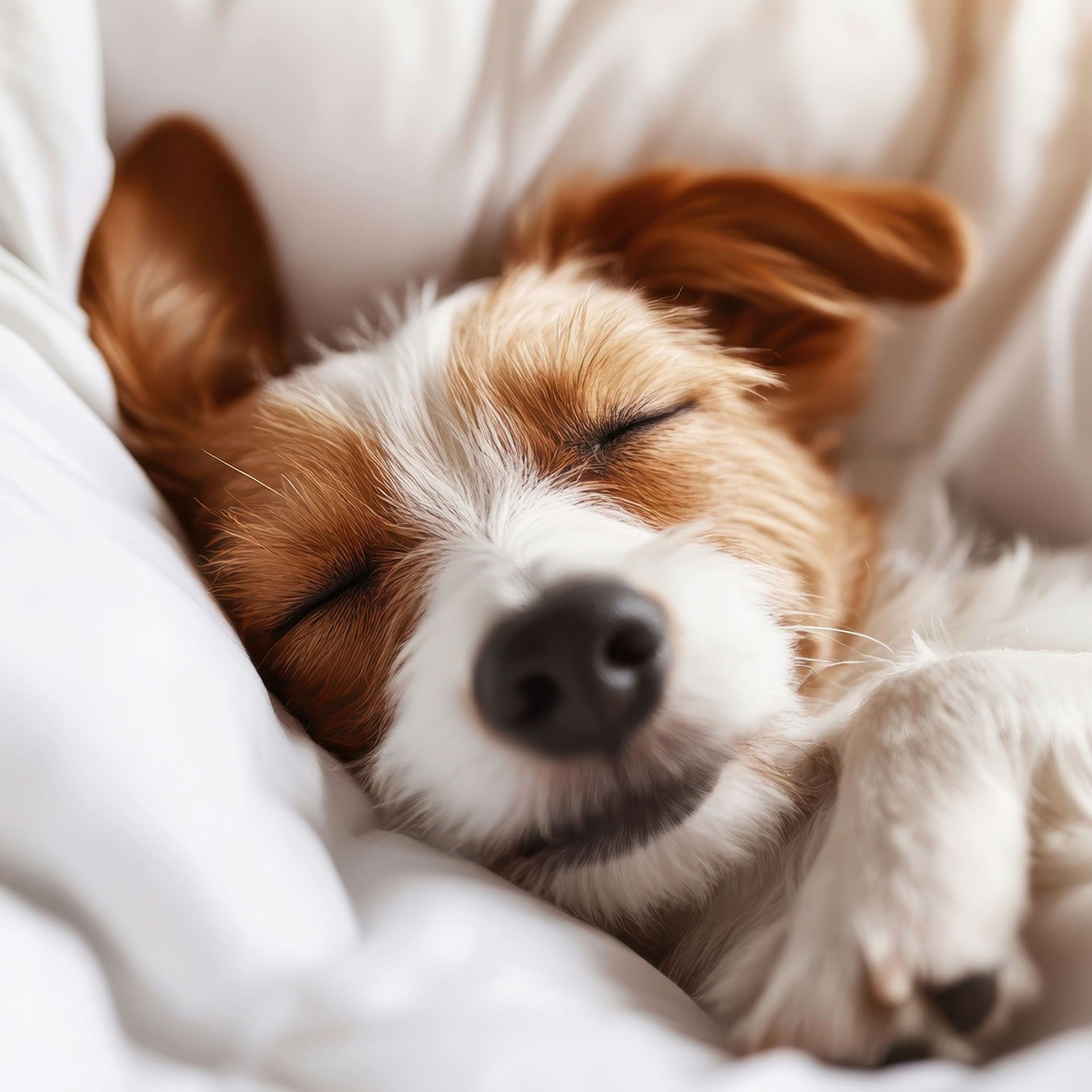 A sleeping dog.