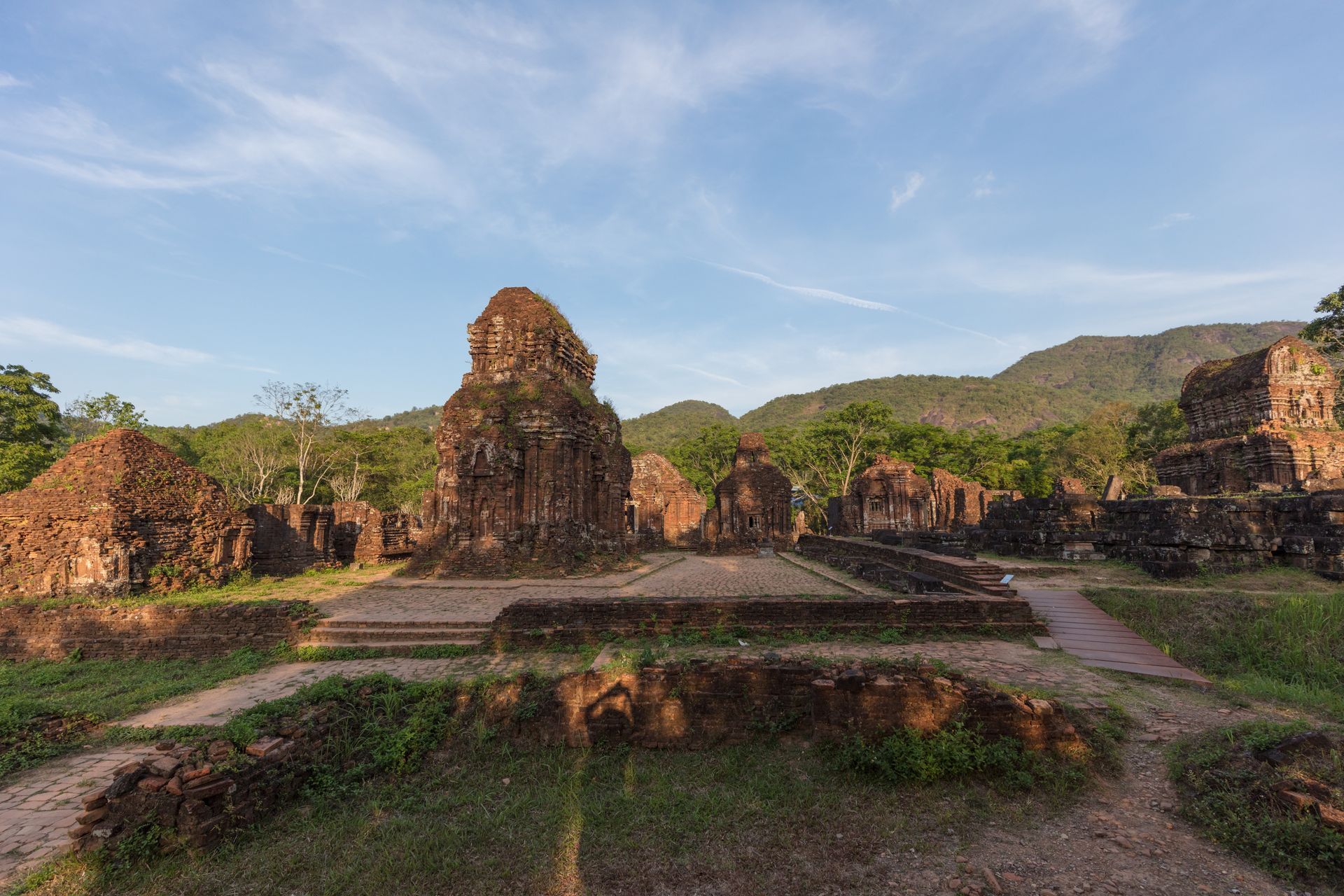 Constructed by the Cham people, who practiced a unique form of Hinduism, these red-brick tower temples (kaLans) were dedicated to Shiva, the god of destruction and rebirth.