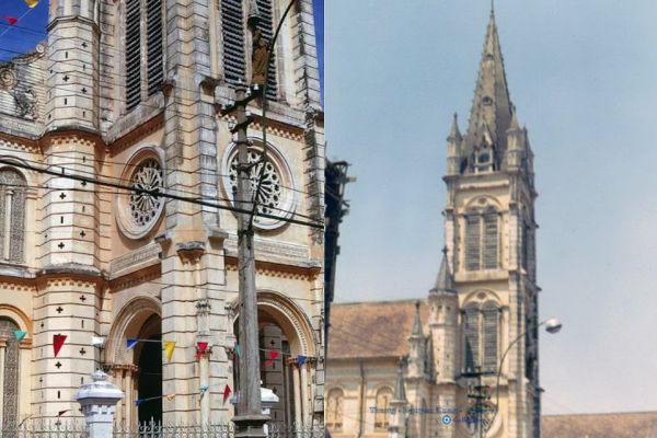 Pink Tan Dinh Church wasn't always pink! The church originally sported a standard cream-white facade.