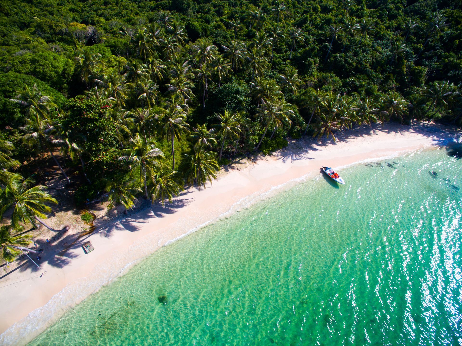 Phu Quoc beach during the sunny dry season.