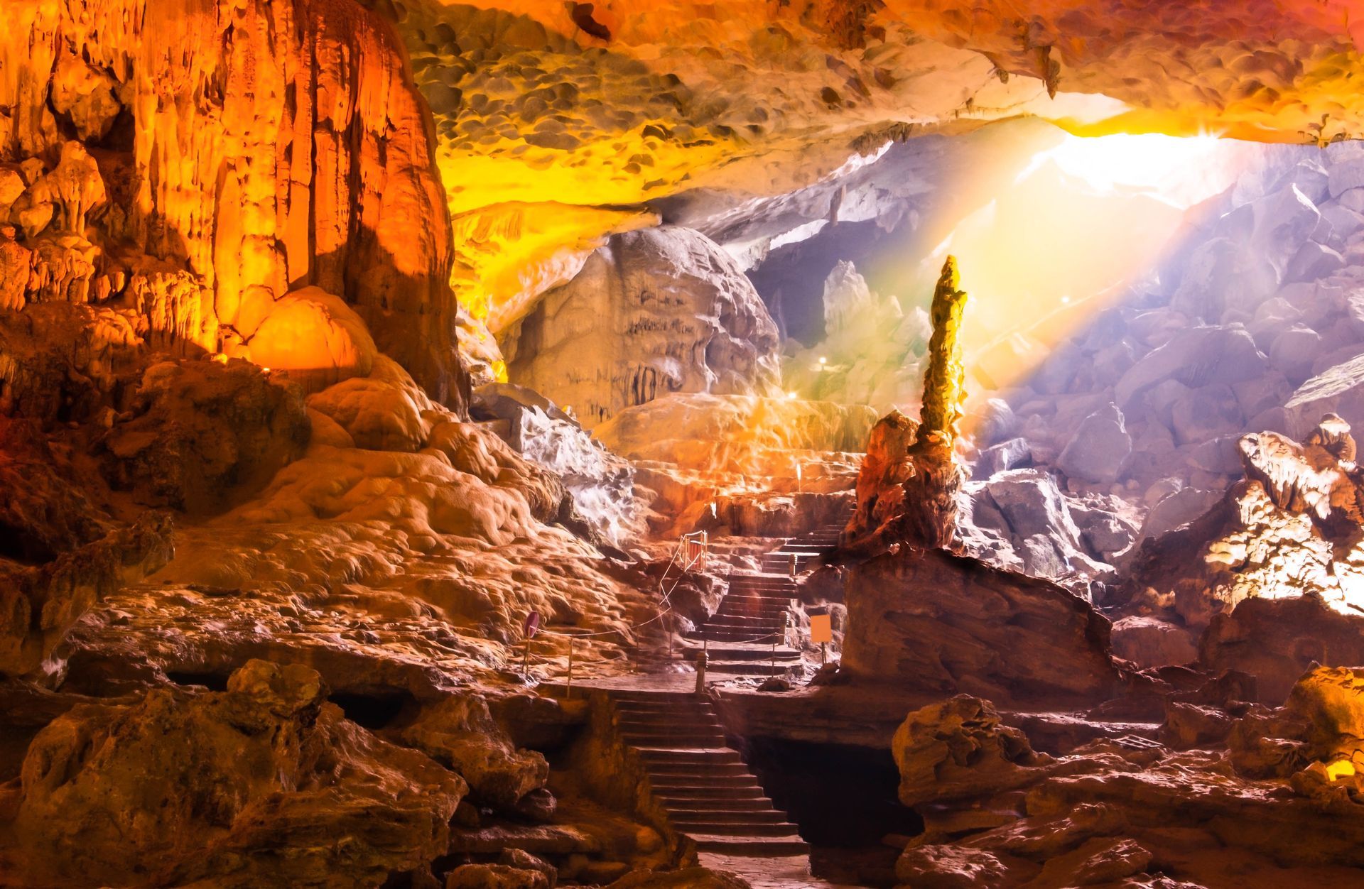 Sung Sot cave at Ha Long Bay, Vietnam