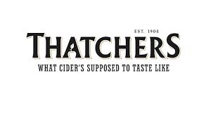 A logo for thatchers what cider 's supposed to taste like.