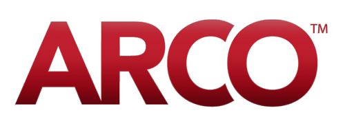 ARCO logo in red.