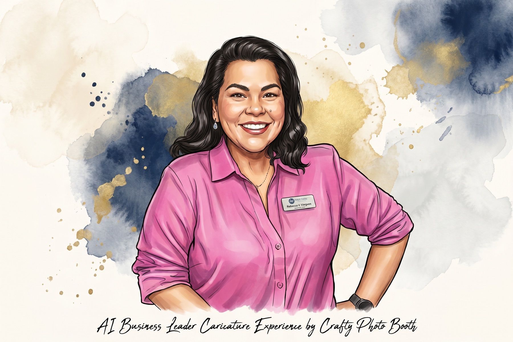 AI Business Leader Caricature Experience for corporate networking event