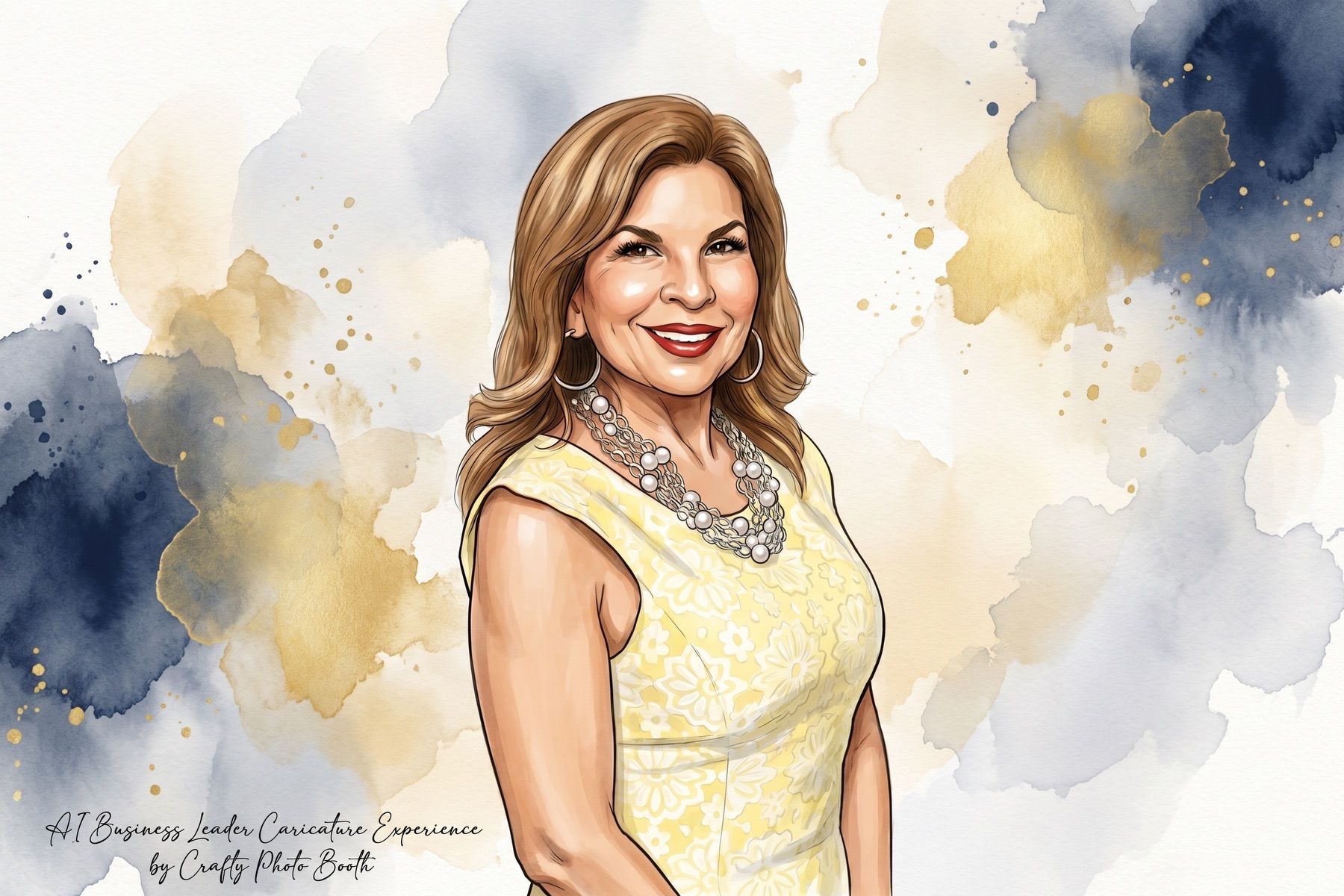AI Business Leader Caricature Experience for corporate networking event