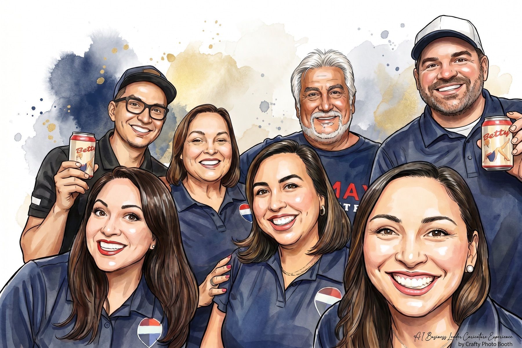 AI Business Leader Caricature Experience for corporate networking event